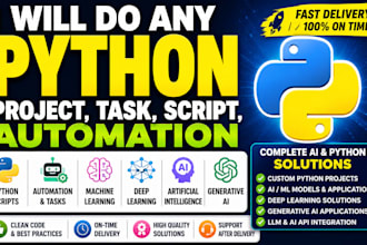 do any project, task ,script, automation in python