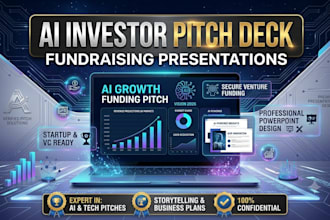 design ai investor pitch deck and powerpoint presentation design