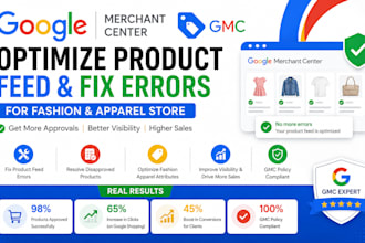 optimize google merchant product feeds error for fashion apparel store