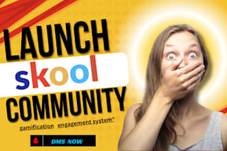 setup skool launch community with gamification and engagement system