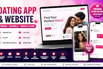 develop dating app, dating website, matchmaking app, tinder clone
