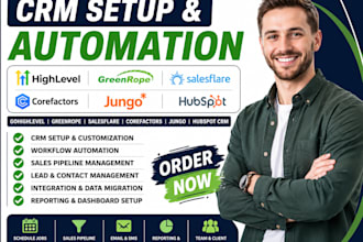 setup gohighlevel CRM greenrope salesflare corefactors jungo hubspot CRM
