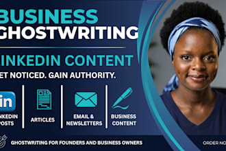 ghostwrite linkedin posts and articles for leaders and business owners