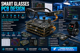 design smart glasses pcb, wearable electronics and embedded systems