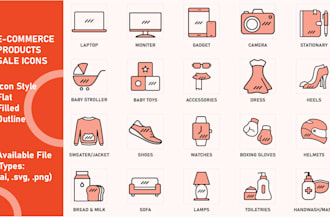 design custom solid icons for app and website