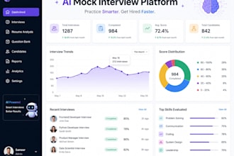 develop an ai mock interview web app with interview feedback