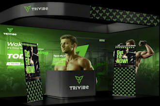 design trade show booth, exhibition stand, backdrop, kiosk and booth graphics