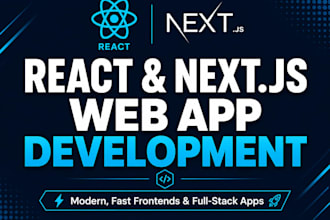 develop a react and next js web application