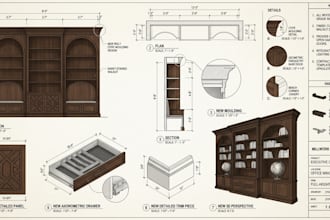 do millwork cabinetry shopdrawings kitchen, wardrobe drawings steel detailing