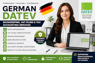 do german datev bookkeeping, vat filing and tax accounting