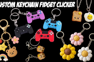 design custom 3d clickers keychain turtles fidget toys stl files 3mf print ready