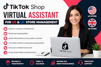 be your tiktok shop virtual assistance, tiktok manager