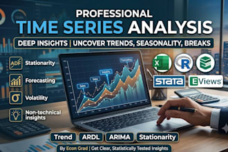 analyze your time series data using stata, r, or eviews