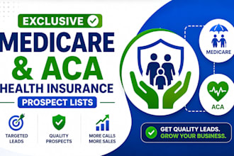 generate targeted medicare and aca health insurance prospect lists