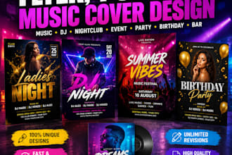 design a event party show or concert flyer poster