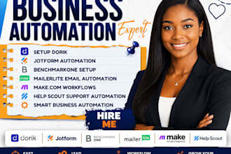 setup dorik jotform benchmarkone mailerlite make help scout business automation