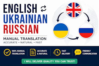 translate english to ukrainian or russian manually