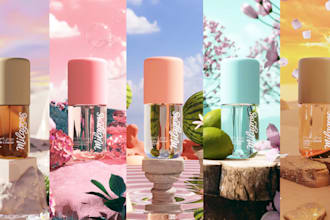 create photorealistic 3d perfume cosmetic and candle renders