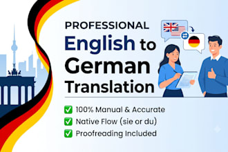 professionally translate english to german or german to english