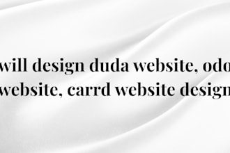 design duda website, odoo website, carrd website design