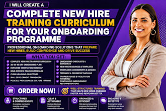 create complete new hire training curriculum for your onboarding programme