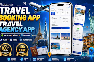 develop travel agency app booking app website