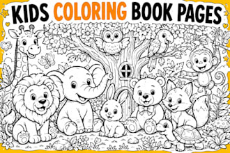 create kids coloring book pages for amazon KDP and print