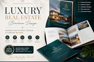 design a luxury real estate brochure for property marketing