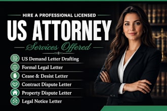 draft demand letter argument property letter legal notice letter as US attorney