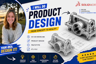 product design, cad modeling solidworks prototype 3d cad model stl concept model
