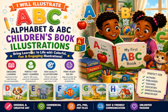 illustrate abc alphabet and early learning childrens books