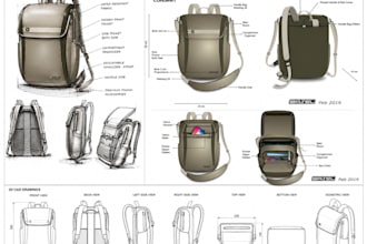 design hiking bag, solar charging bag, smart travel bag, bag tech pack, gear bag