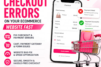 fix payment checkout errors on your ecommerce website fast website bug fix cart