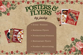 design clean and aesthetic posters and flyers