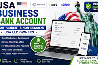 usa bank creation mercury wise stripe for resident and non resident USA llc