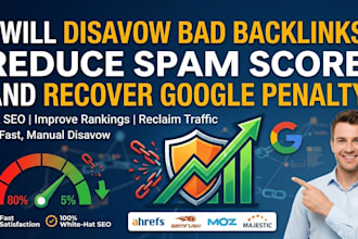 disavow bad backlinks reducd spam score and recover google penalty