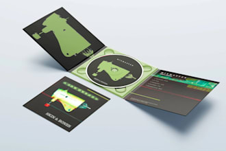 do design your music album digipak, cd jacket and other disc packaging