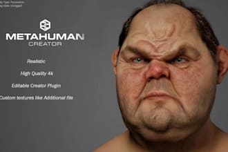 3d realistic character modelling 3d metahuman character 3d game character ue5