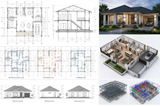 draft mechanical electrical plumbing plans and construction drawings