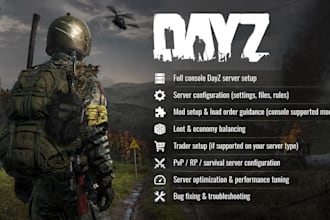 setup and mod your console dayz sevrer, server config, dayz mods, sever setup