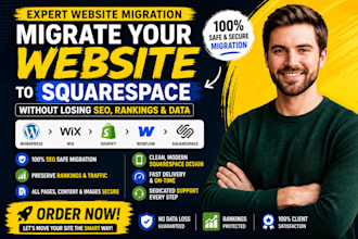 migrate wordpress, wix, shopify or webflow to squarespace without losing SEO