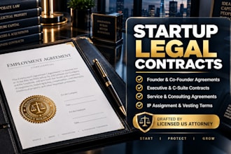 draft startup executive employment contracts as a US attorney
