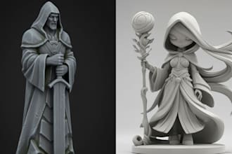 design and sculpt high quality stl file for 3d printing, convert 2d image to 3d