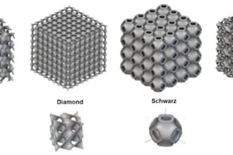 edit step or stl files or design custom 3d lattice structure for 3d printing