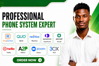 setup ringcentral 3xc quo nextiva twilio IVR voiceover voip openphone nextiva