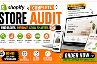 audit shopify store issues for conversion UX SEO performance