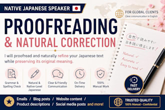 proofread and correct your japanese naturally