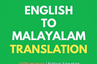 do accurate english to malayalam translation in 24 hours