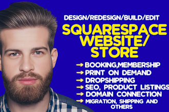 build squarespace website, redesign squarespace website, squareup online booking