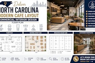 deliver north carolina modern cafe layout commercial interior design floor plan